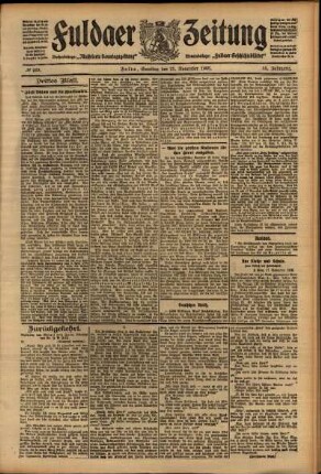 Dritte Ausgabe vom Samstag, den 21. November 1908.