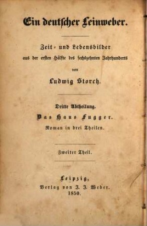 Das Haus Fugger : Roman in drei Theilen, 2. Der Bauernkrieg