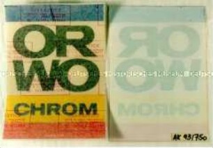 Aufkleber "ORWO CHROM"