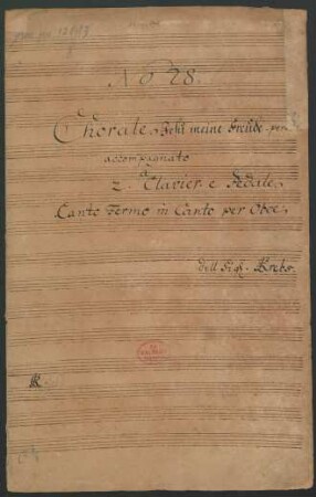 Jesu meine Freude; org; d-Moll; Krebs-WV 706