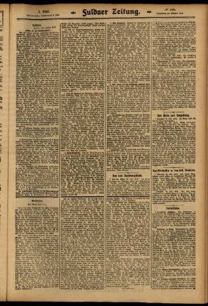 Zweite Ausgabe vom Donnerstag, den 23. Oktober 1913.