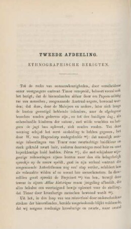Tweede afdeeling. Ethnographische berigten