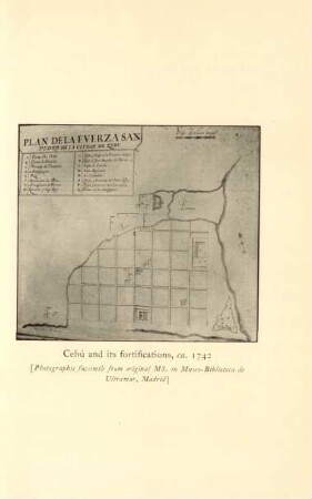 Cebú and its fortifications, ca. 1742