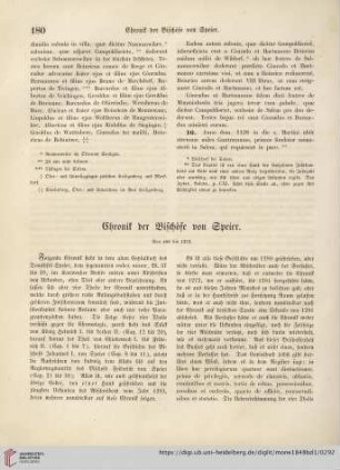 Chronik der Bischöfe von Speier