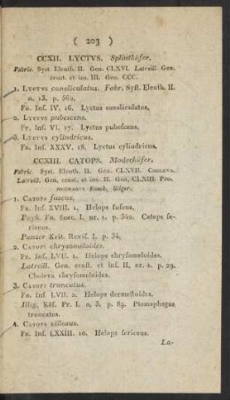 CCXII. Lyctus. Splintkäfer.