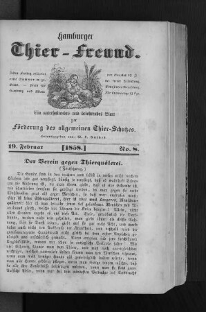 Der Verein gegen Thierquälerei.