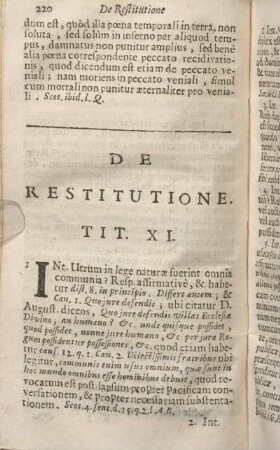 De Restitutione. Tit. XI.
