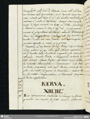 Nerva. XIII.o Im.e