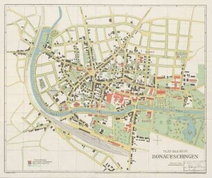 Plan der Stadt Donaueschingen