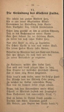 VI. Die Gründung des Klosters Fulda.