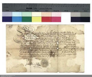 Lehenbrief Joachims [von Gravenegg], Abt von Fulda, für Michael Lucas über die Wasenmeisterei im Amt Mackenzell und in weiteren im Einzelnen aufgeführten Ortschaften