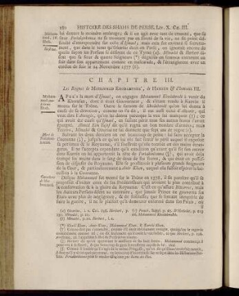 Chapitre III. Les Regnes de Mohammed Khodaefnde´, de Hamzeh & d´Ismael III.
