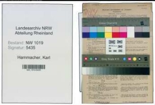 Entnazifizierung Karl Hammacher , geb. 14.01.1889 (Kaufmann)