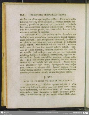 §. XXII. Usus In Phthisi Ulceros Pulmonali