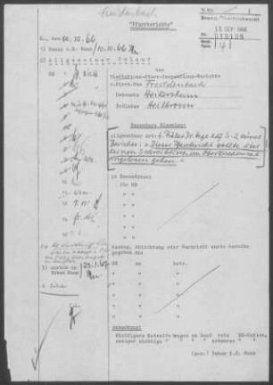 Freudenbach-Frauental: Pfarrbericht 1966