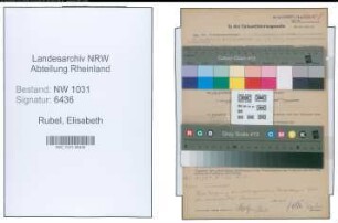 Entnazifizierung Elisabeth Rubel , geb. 23.12.1872 ()