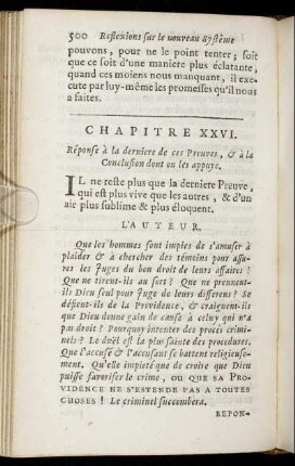 Chapitre XXVI. Résponse à la derniere de ces Preuves, & à la Conclusion dont on les appuye.