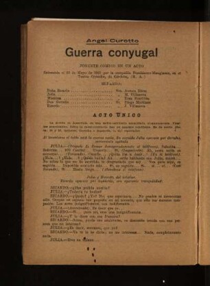 Guerra conyugal : juguete cómico en un acto
