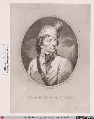 Bildnis Tadeusz (Andrzej Bonaventura) Kościuszko