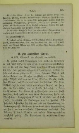 21. Das Herzogthum Anhalt