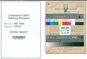Entnazifizierung Heinrich Scholle , geb. 06.11.1891 (Schlosser)