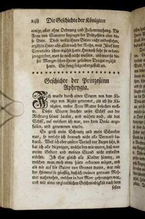 Geschichte der Prinzeßinn Aphrygia