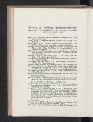 Literatur zur Geschichte Schleswig-Holsteins.