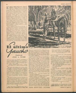El último gaucho : Cuento por Julio A. Nuche