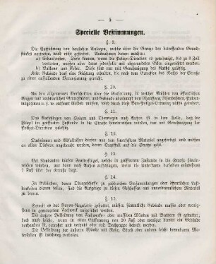 Specielle Bestimmungen