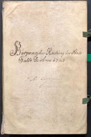 IX A 1 - Alte Stadtrechnungen (1723 - 1724)