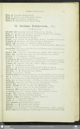 VI. Breslauer Bezirksverein.