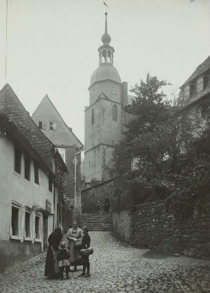 Colditz, Blick zur Stadtkirche St. Aegidien von Südwesten