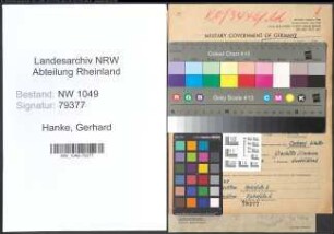 Entnazifizierung Gerhard Hanke , geb. 11.10.1913 (Beamter)