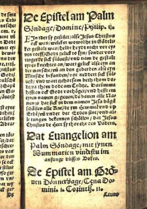 De Epistel am Grönen Dönnerdage/ Cena Domini. 1. Corinth. 11. [Euangelion am Grönen Dönnerdage/ Cena Domini. Johan. 13.]