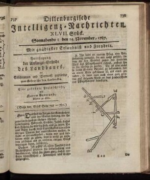 XLVII. Stück. Sonnabends: den 24. November, 1787.