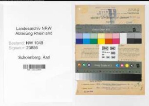 Entnazifizierung Karl Schoenberg , geb. 01.05.1895 (Kaufmaennischer Angestellter)