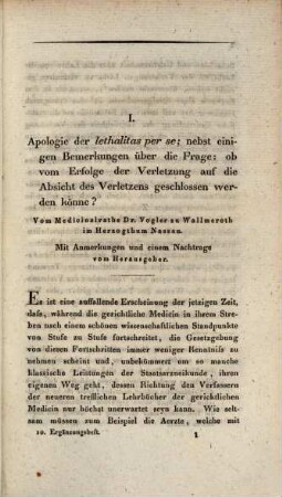 Zeitschrift für die Staatsarzneikunde. Ergänzungsheft. 10, 10. 1829