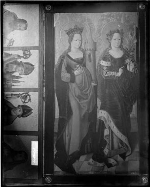 Kloster Lichtental Meister der Benda Madonna Altarflügel Heilige Barbara und Dorothea (Ende 15. Jahrhundert)