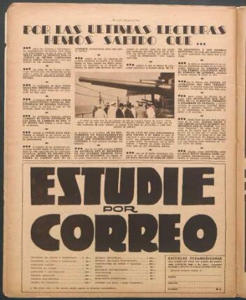Por las últimas lecturas hemos sabido que...