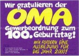 Handzettel der SDAJ mit der Forderung nach einer zeitgemäßen Berufsausbildung