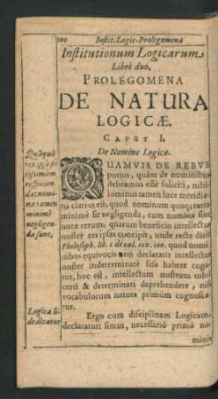 Prolegomena De Natura Logicae.