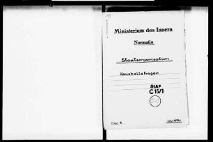 Nachtrag zum Haushalt 1951, Nothaushaltsgesetz 1952