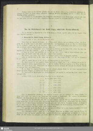 I. Das die Getreidepreise der Stadt Leipzig enthaltende Quellen-Material