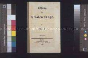 Flugschrift zur Lösung der sozialen Frage