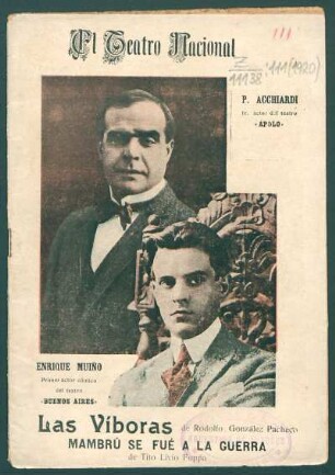 1920011100: Las víboras : drama en un acto