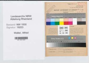 Entnazifizierung Alfred Walter, geb. 14.06.1900 (Sekretaer)