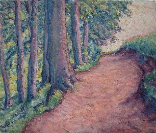 Weg an Wald und Feld