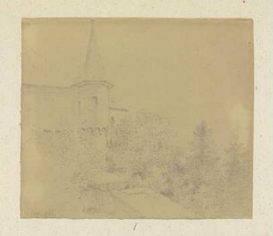 Partie von Schloss Braunfels, im Hintergrund der Chor der Schlosskirche