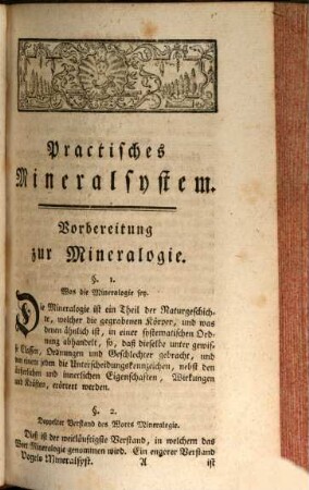 Practisches Mineralsystem
