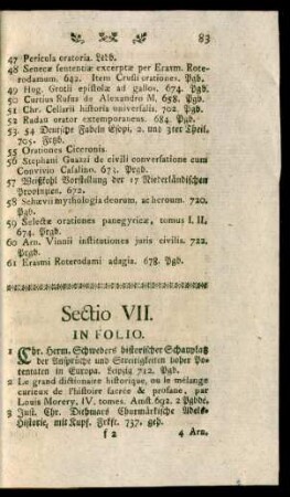 Sectio VII.